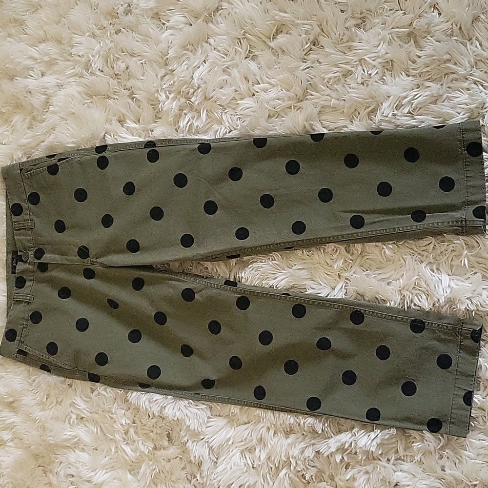 JCREW POKA DOT PANTS